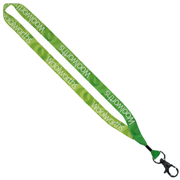 3/4" rPET Dye-Sublimated Lanyard w/ Metal Crimp & Metal Split-Ring 1