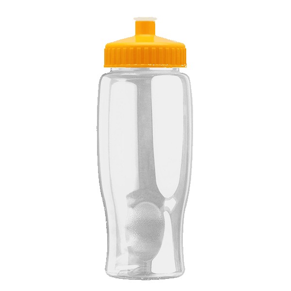 Rotation 27oz Transparent Contour Bottle w/Push-Pull Lid 1
