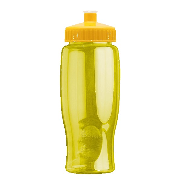 Rotation 27oz Transparent Contour Bottle w/Push-Pull Lid 1