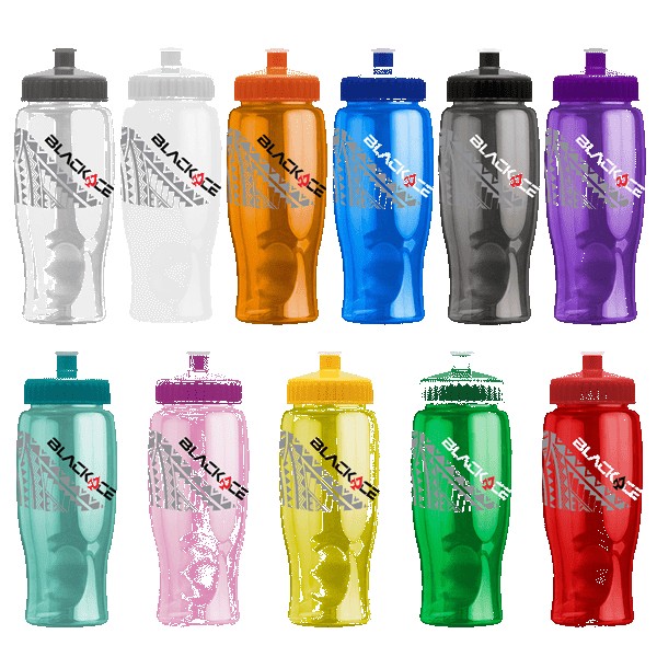 Rotation 27oz Transparent Contour Bottle w/Push-Pull Lid 1