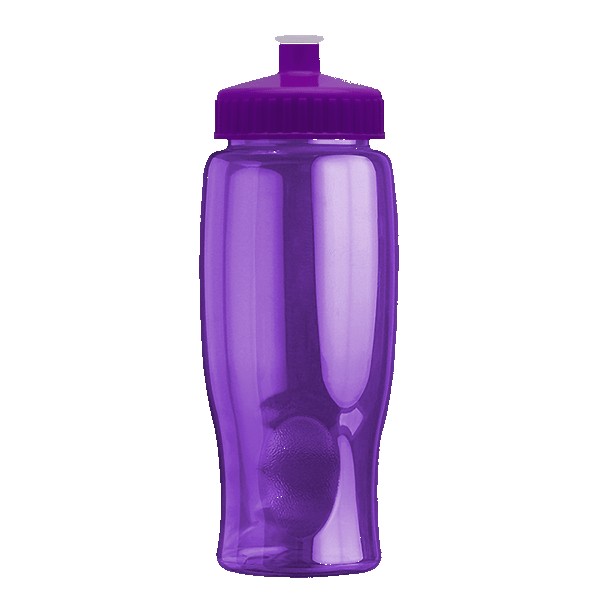Rotation 27oz Transparent Contour Bottle w/Push-Pull Lid 1