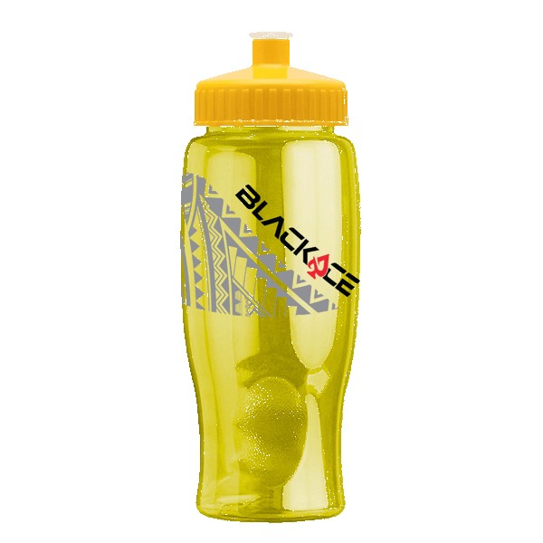 Rotation 27oz Transparent Contour Bottle w/Push-Pull Lid 1