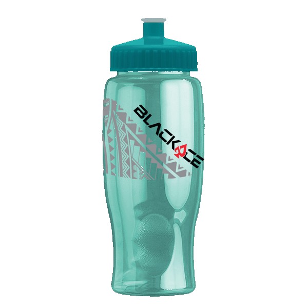 Rotation 27oz Transparent Contour Bottle w/Push-Pull Lid 1