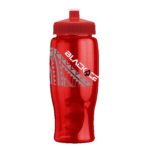 Rotation 27oz Transparent Contour Bottle w/Push-Pull Lid 1