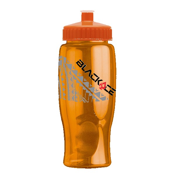 Rotation 27oz Transparent Contour Bottle w/Push-Pull Lid 1