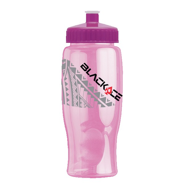 Rotation 27oz Transparent Contour Bottle w/Push-Pull Lid 1