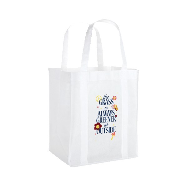 Vespera Recycled Non-Woven Grocery Tote w/Bottom Insert 1