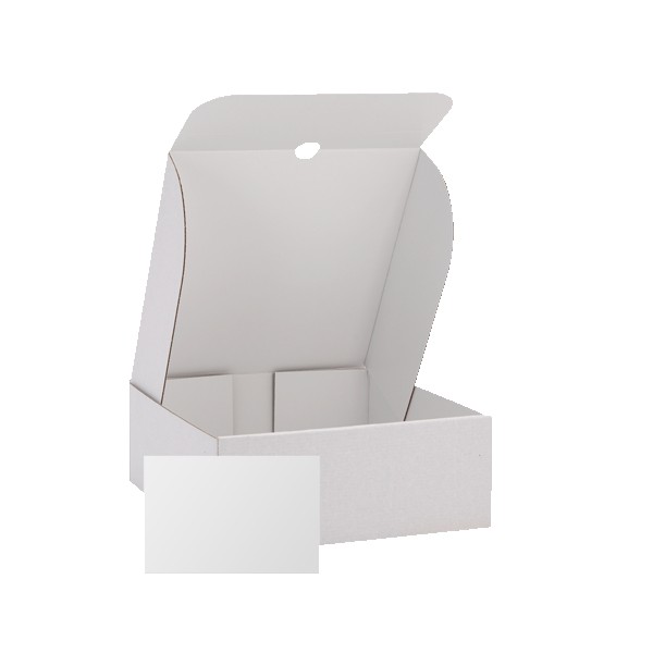 10" x 10" x 4" Custom White Corrugate Gift Box and 4" x 6" Card 1
