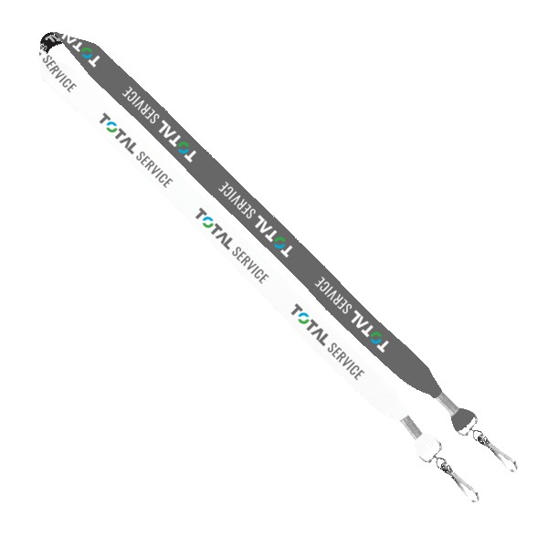 3/4" 2-Ended Dye-Sublimated Lanyard with Metal Crimp & Metal Swivel Snap Hook 1