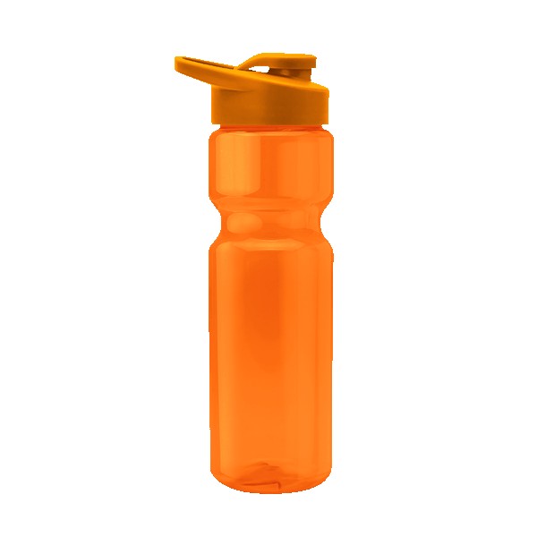 Tandem 28oz Recycled Transparent Bike Bottle w/Drink-thru Lid 1