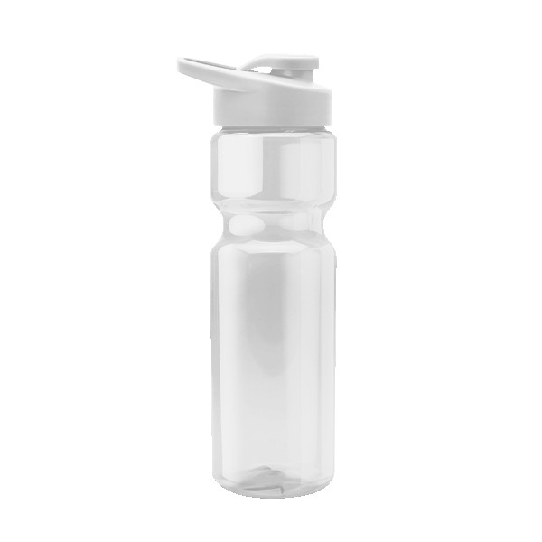 Tandem 28oz Recycled Transparent Bike Bottle w/Drink-thru Lid 1