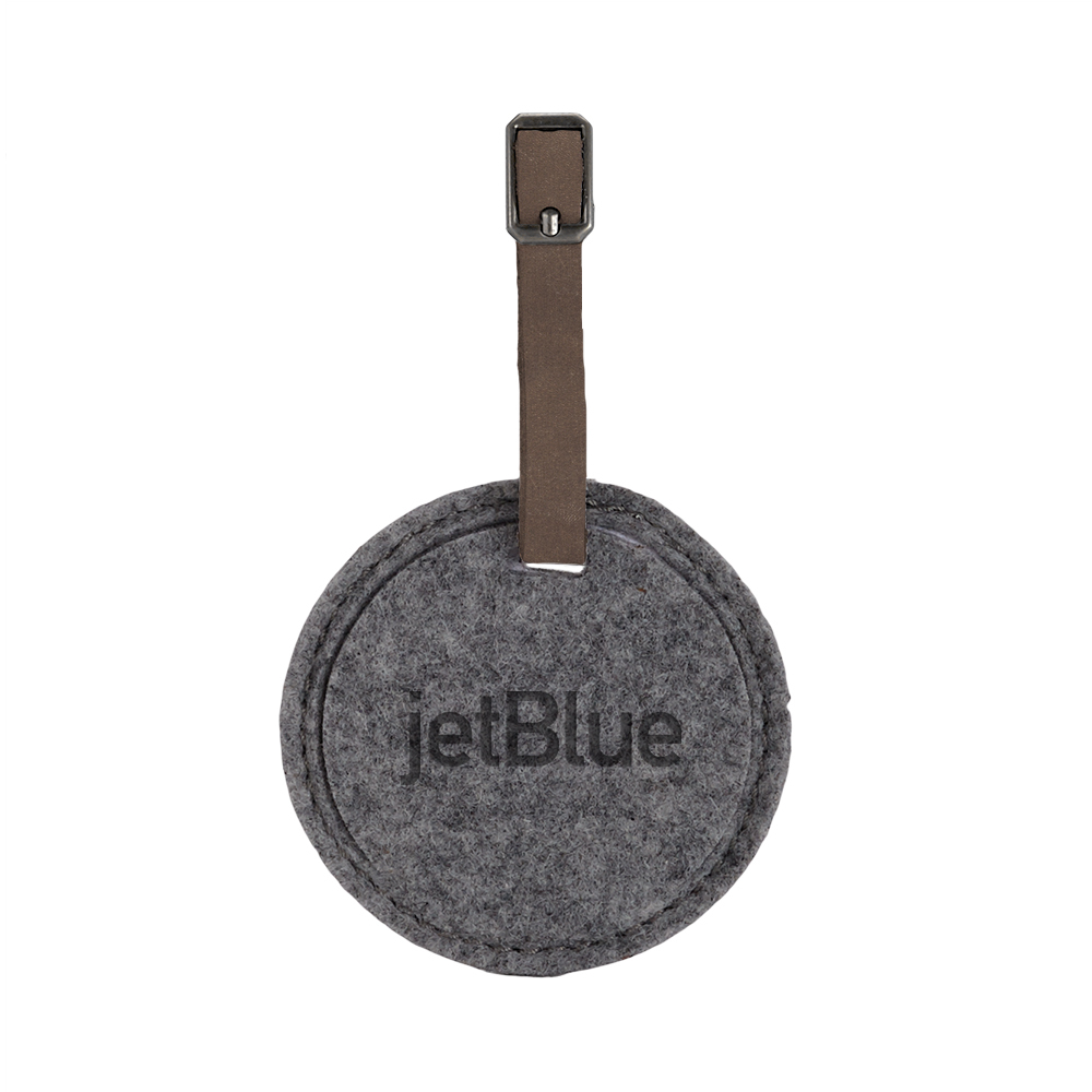 Juniper Felt Round Luggage Tag 1