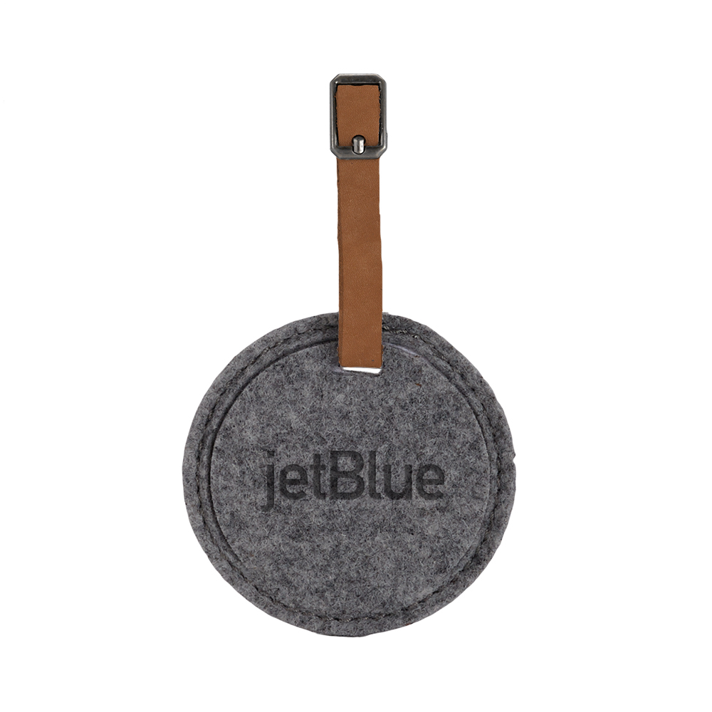 Juniper Felt Round Luggage Tag 1