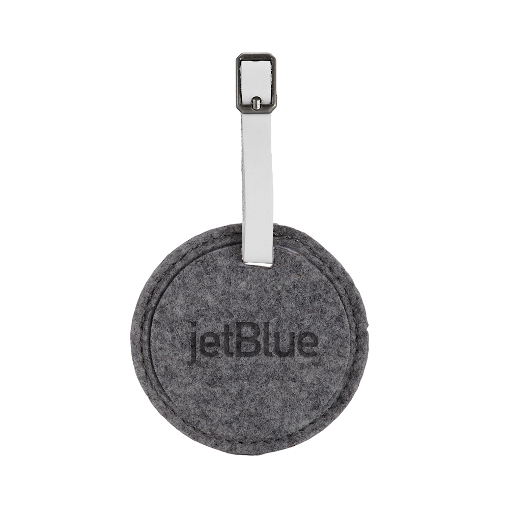 Juniper Felt Round Luggage Tag 1