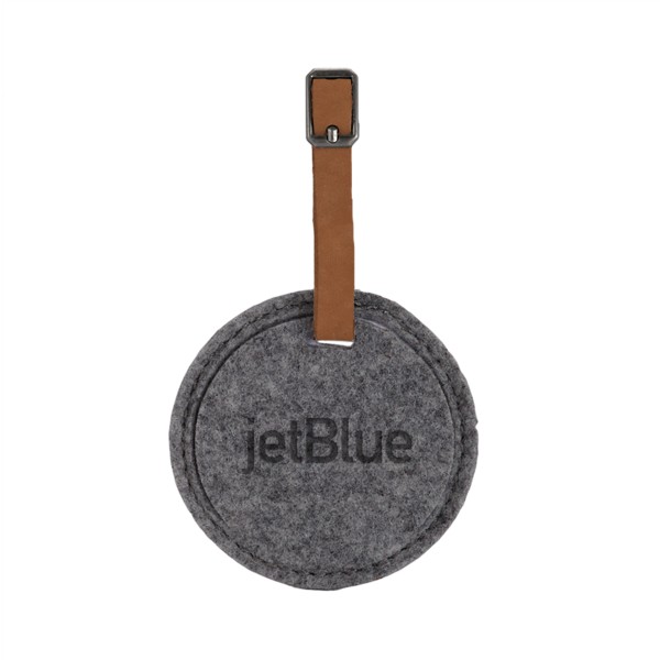 Juniper Felt Round Luggage Tag 1