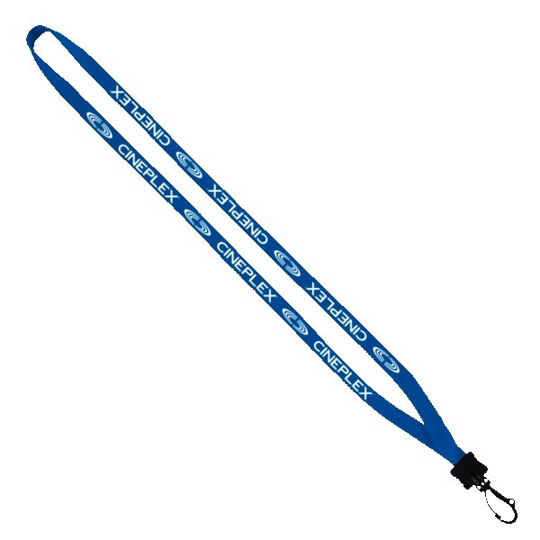 1/2" Cotton Lanyard with Plastic Clamshell & Swivel Snap Hook 1
