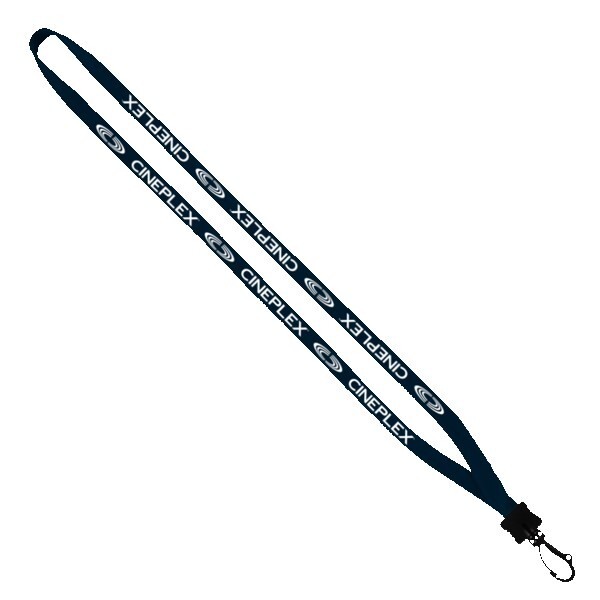 1/2" Cotton Lanyard with Plastic Clamshell & Swivel Snap Hook 1