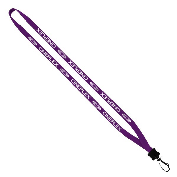 1/2" Cotton Lanyard with Plastic Clamshell & Swivel Snap Hook 1