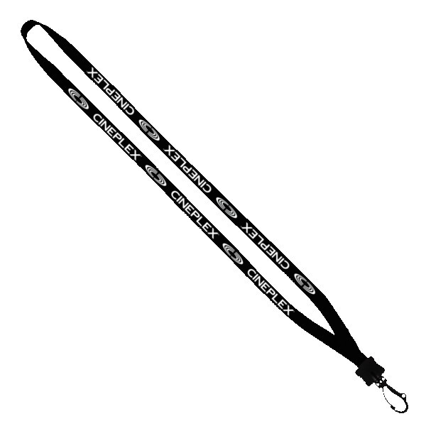 1/2" Cotton Lanyard with Plastic Clamshell & Swivel Snap Hook 1