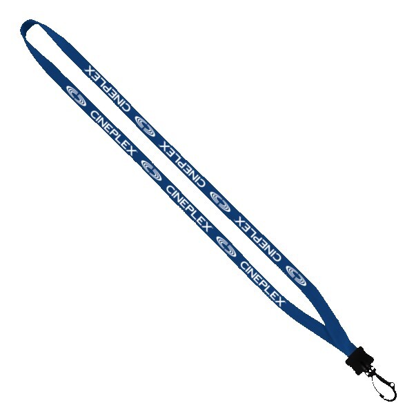 1/2" Cotton Lanyard with Plastic Clamshell & Swivel Snap Hook 1