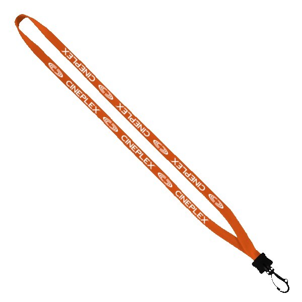 1/2" Cotton Lanyard with Plastic Clamshell & Swivel Snap Hook 1