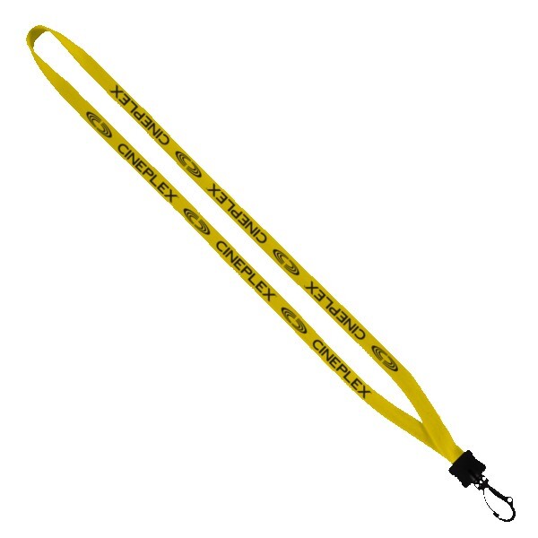 1/2" Cotton Lanyard with Plastic Clamshell & Swivel Snap Hook 1