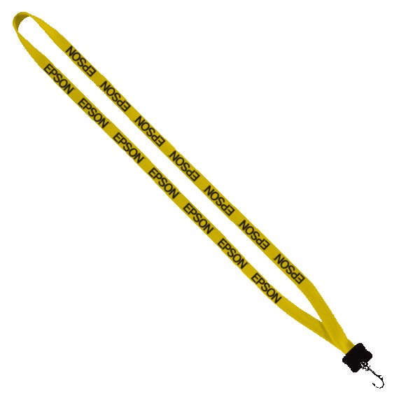 1/2" Cotton Lanyard with Plastic Clamshell & Swivel Snap Hook 1