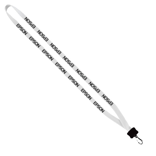 1/2" Cotton Lanyard with Plastic Clamshell & Swivel Snap Hook 1
