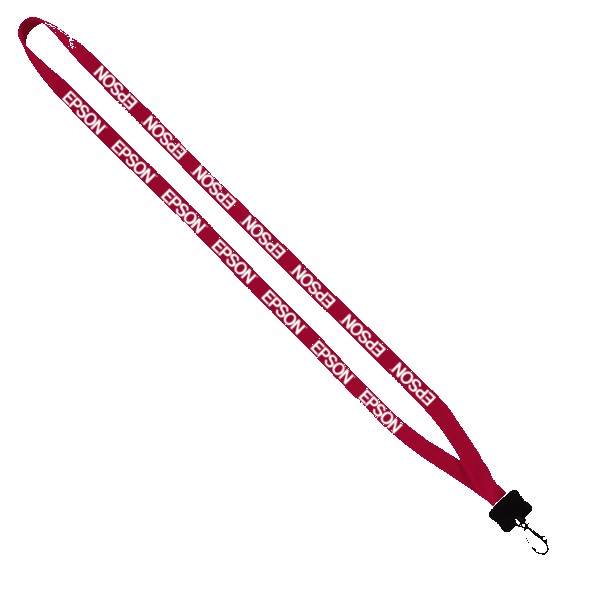 1/2" Cotton Lanyard with Plastic Clamshell & Swivel Snap Hook 1