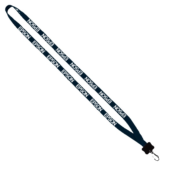 1/2" Cotton Lanyard with Plastic Clamshell & Swivel Snap Hook 1