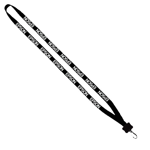 1/2" Cotton Lanyard with Plastic Clamshell & Swivel Snap Hook 1