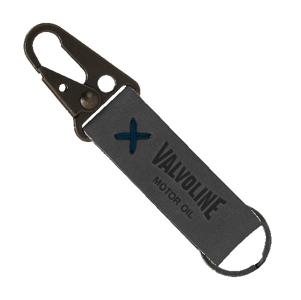 Busker Leather Keychain with Antique Nickel Carabiner 1