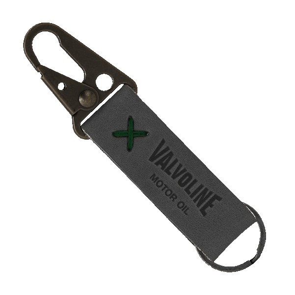 Busker Leather Keychain with Antique Nickel Carabiner 1