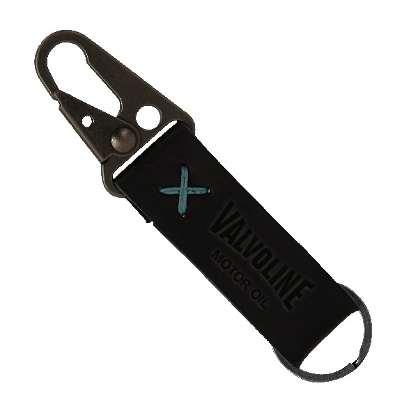 Busker Leather Keychain with Antique Nickel Carabiner 1