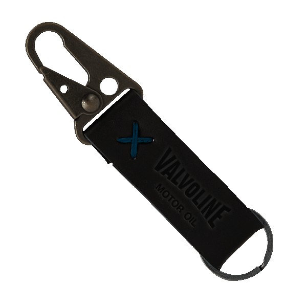 Busker Leather Keychain with Antique Nickel Carabiner 1