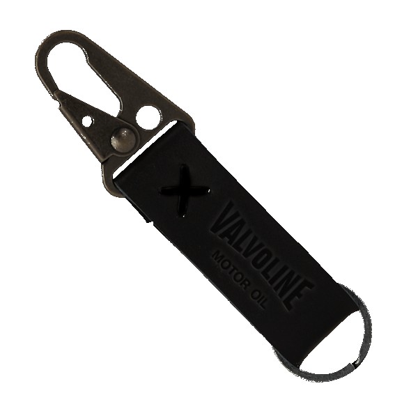 Busker Leather Keychain with Antique Nickel Carabiner 1