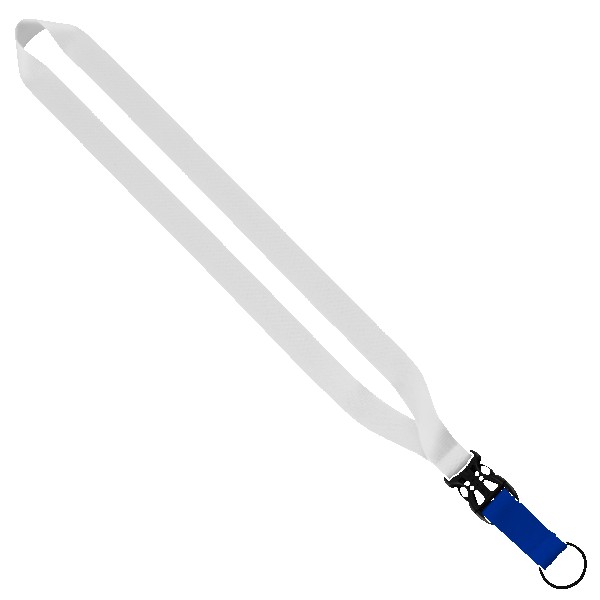 3/4" Multi-Color Polyester Lanyard with Slide Buckle Release & Split-Ring 1