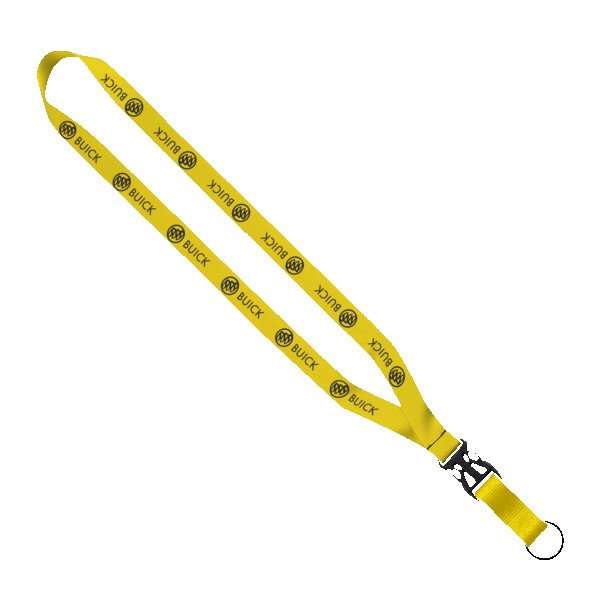 3/4" Multi-Color Polyester Lanyard with Slide Buckle Release & Split-Ring 1