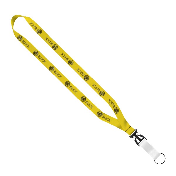 3/4" Multi-Color Polyester Lanyard with Slide Buckle Release & Split-Ring 1