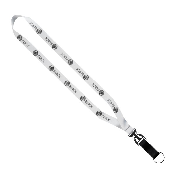 3/4" Multi-Color Polyester Lanyard with Slide Buckle Release & Split-Ring 1