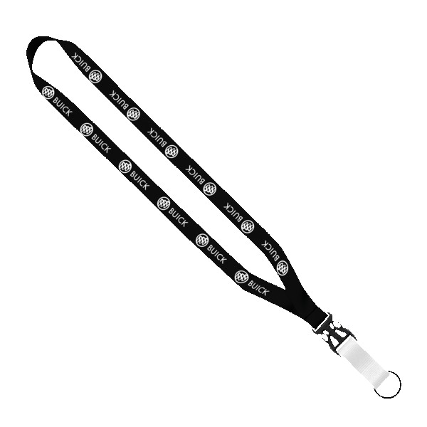 3/4" Multi-Color Polyester Lanyard with Slide Buckle Release & Split-Ring 1