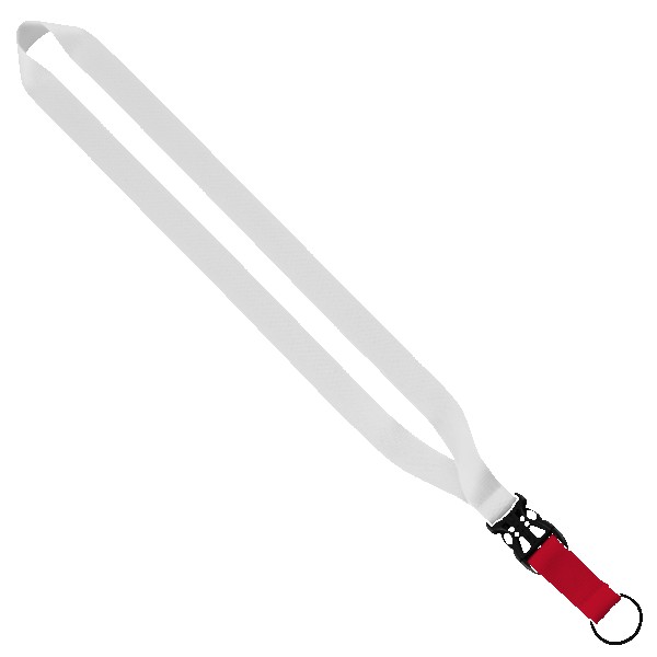 3/4" Multi-Color Polyester Lanyard with Slide Buckle Release & Split-Ring 1