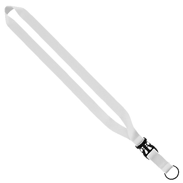3/4" Multi-Color Polyester Lanyard with Slide Buckle Release & Split-Ring 1