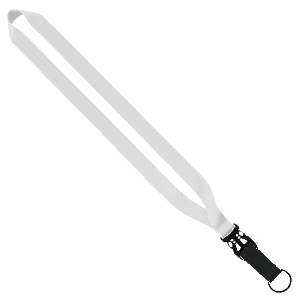 3/4" Multi-Color Polyester Lanyard with Slide Buckle Release & Split-Ring 1