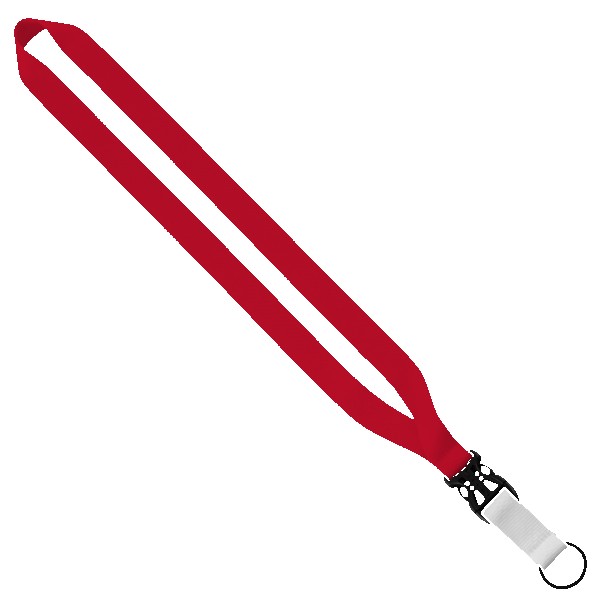 3/4" Multi-Color Polyester Lanyard with Slide Buckle Release & Split-Ring 1