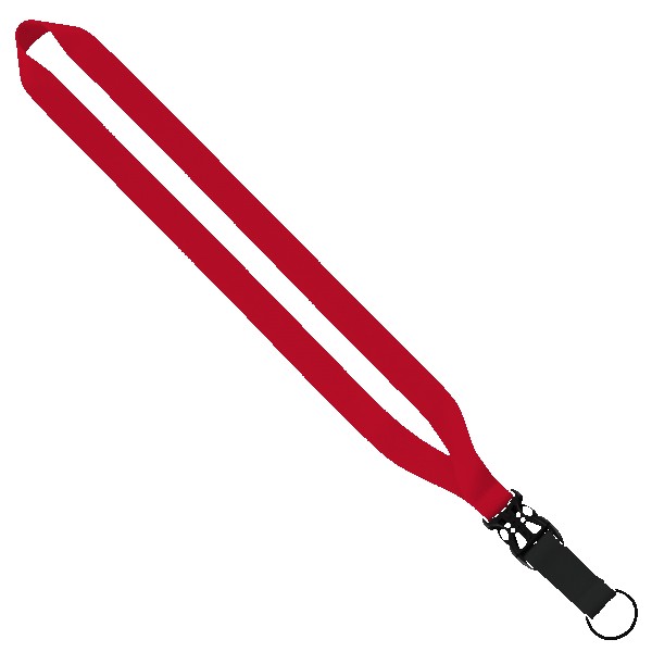 3/4" Multi-Color Polyester Lanyard with Slide Buckle Release & Split-Ring 1
