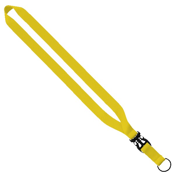 3/4" Multi-Color Polyester Lanyard with Slide Buckle Release & Split-Ring 1