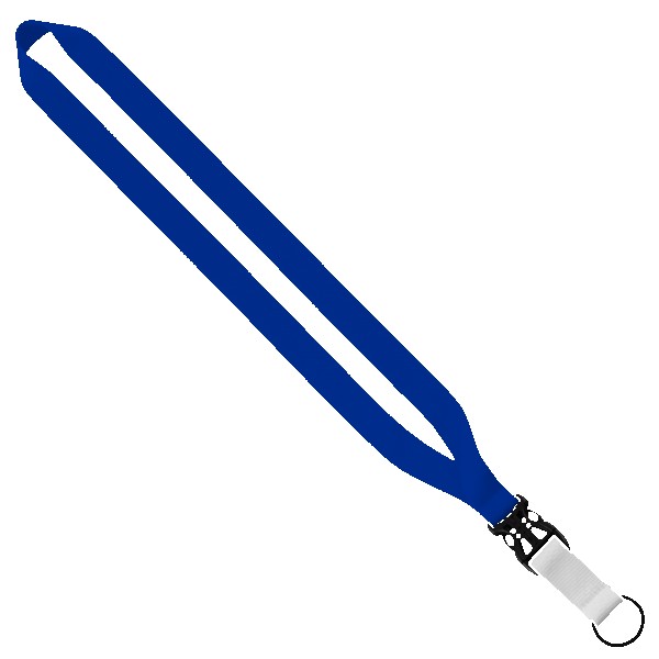 3/4" Multi-Color Polyester Lanyard with Slide Buckle Release & Split-Ring 1