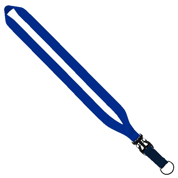 3/4" Multi-Color Polyester Lanyard with Slide Buckle Release & Split-Ring 1