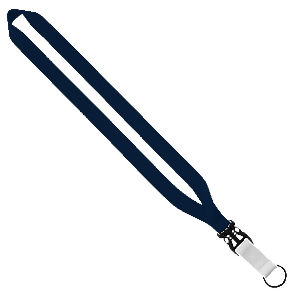 3/4" Multi-Color Polyester Lanyard with Slide Buckle Release & Split-Ring 1